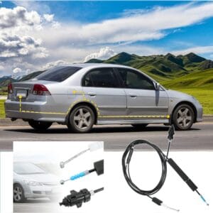 Cable de apertura de baúl y tapa de combustible para Honda Civic 2001-2005  T4